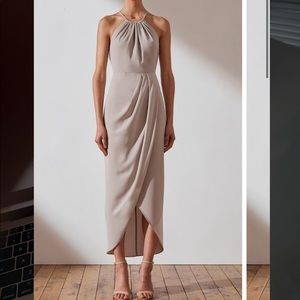 Shona Joy core high neck ruched Bridesmaid Dress